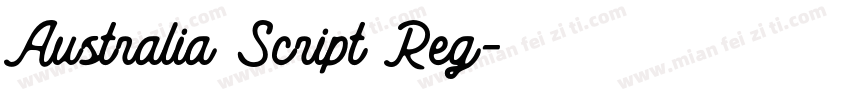 Australia Script Reg字体转换